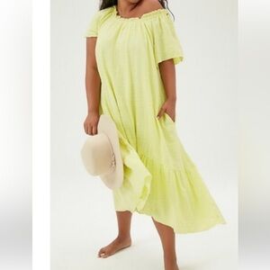 Maeve Light Yellow Off-Shoulder Dress